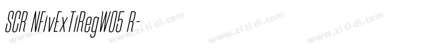 SCR NFivExTiRegW05 R字体转换